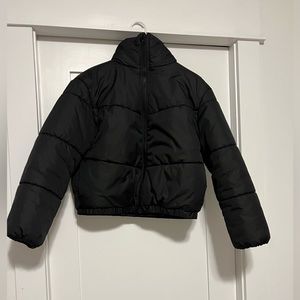Wild Fable Cropped Black Puffer Jacket